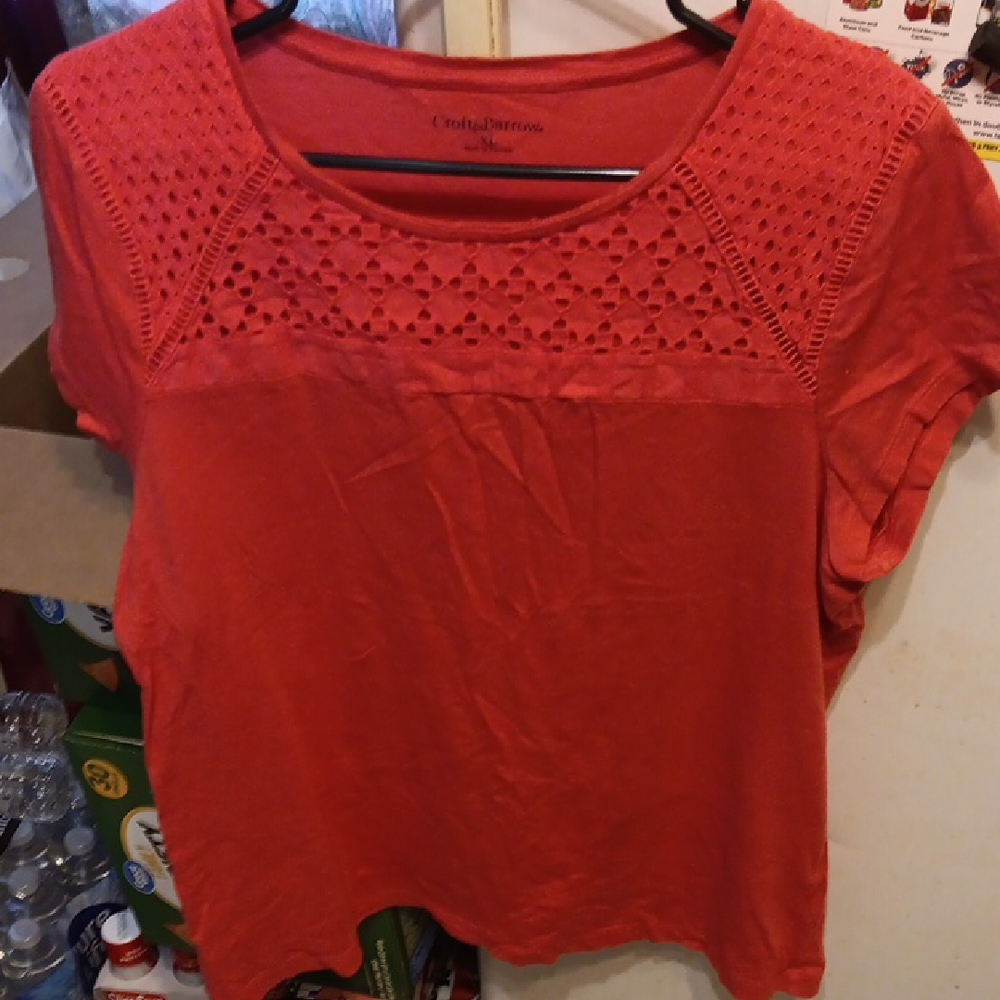 Croft & Barrow Red Short Sleeve T-Shirt